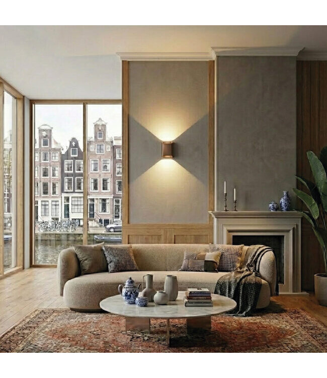 Artdelight Artdelight Moderne LED Wandleuchte Diaz L - Dunkelbronze