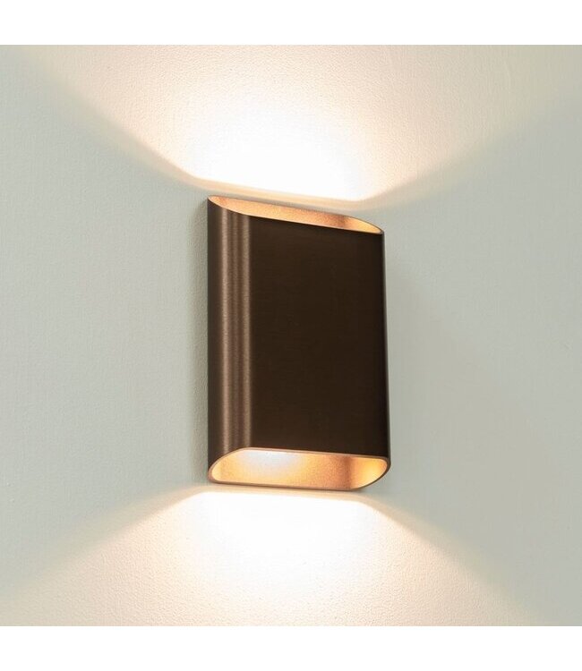 Artdelight Artdelight Moderne LED Wandleuchte Diaz L - Dunkelbronze