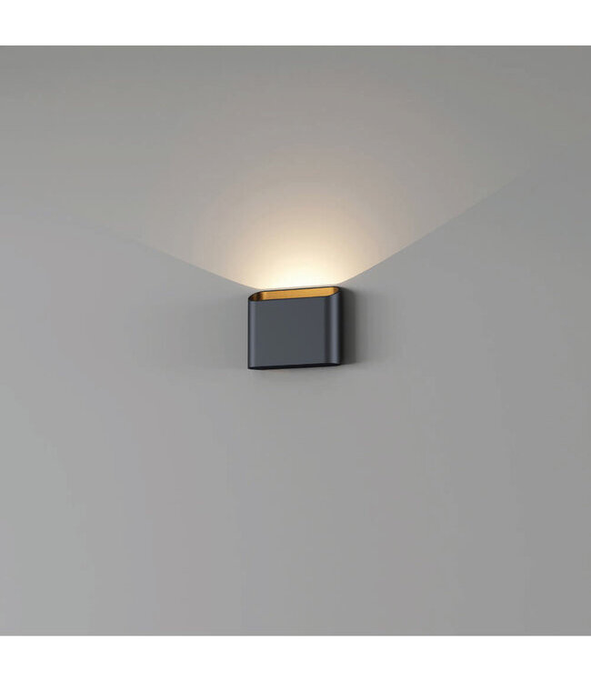 Artdelight Artdelight Moderne LED Wandleuchte Diaz 1L - Schwarz/Gold