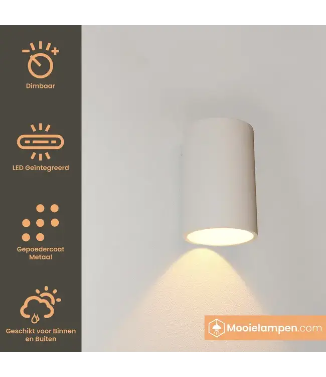Artdelight Artdelight Runde LED Wandleuchte Brody 1 - Weiß