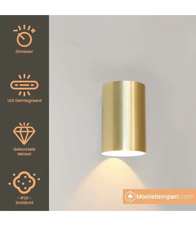 Artdelight Artdelight Runde LED Wandleuchte Brody 1 - Gold