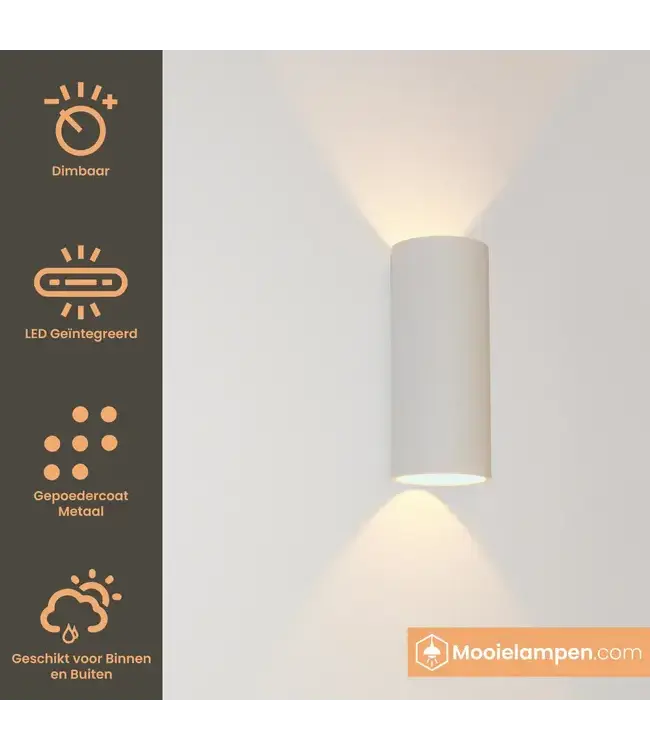 Artdelight Artdelight Runde LED Wandleuchte Brody 2 - Weiß