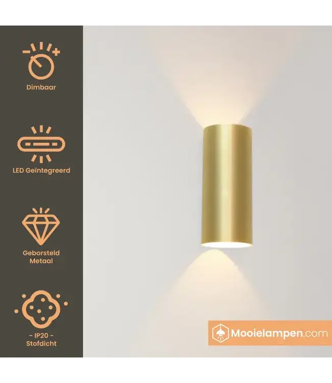 Artdelight Artdelight Runde LED Wandleuchte Brody 2 - Gold