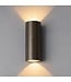 Artdelight Artdelight Runde LED Wandleuchte Brody 2 - Dunkel-Antikbronze - Dim-to-Warm