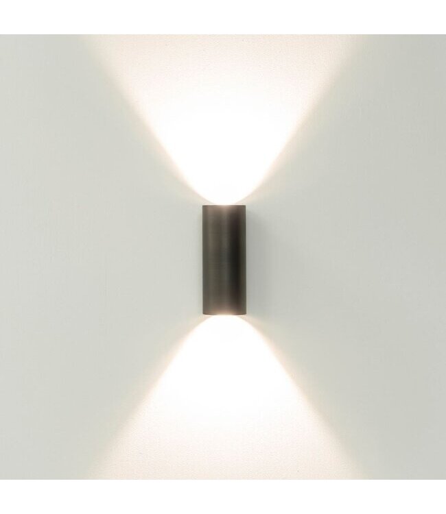 Artdelight Artdelight Runde LED Wandleuchte Brody 2 - Dunkel-Antikbronze - Dim-to-Warm