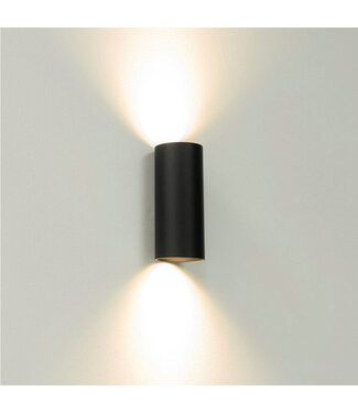 Artdelight GU10 Wandleuchte Roulo 2 - Schwarz