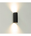 Artdelight Artdelight Industrielle GU10 Wandleuchte Roulo 2 - Schwarz