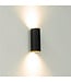 Artdelight Artdelight Industrielle GU10 Wandleuchte Roulo 2 - Schwarz/Gold