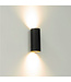 Artdelight Industrielle GU10 Wandleuchte Roulo 2 - Schwarz/Gold
