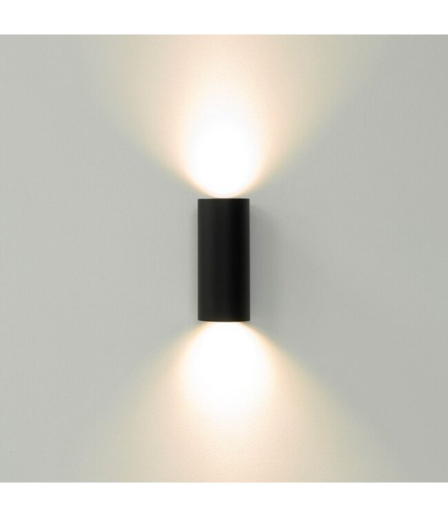 Artdelight Artdelight Industrielle GU10 Wandleuchte Roulo 2 - Schwarz/Gold