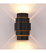 Artdelight Artdelight Design-Wandleuchte Rolls - Schwarz/Gold