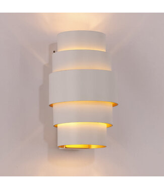 Artdelight G9 Wandleuchte Rolls - Weiß/Gold