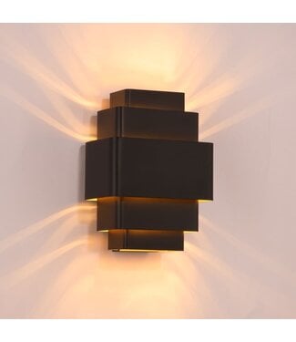 Artdelight G9 Wandleuchte Layers - Schwarz/Gold