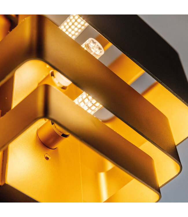 Artdelight Artdelight Design-Wandleuchte Layers - Schwarz/Gold