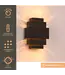 Artdelight Artdelight Design-Wandleuchte Layers - Schwarz/Gold