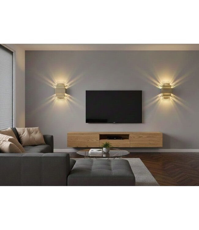 Artdelight Artdelight Design-Wandleuchte Layers - Champagner