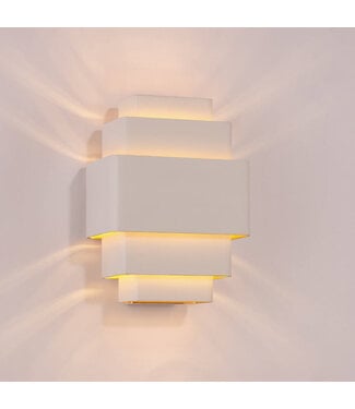 Artdelight G9 Wandleuchte Layers - Weiß/Gold