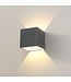 Artdelight Artdelight Robuste LED Wandleuchte Cube - Grafit