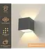 Artdelight Artdelight Robuste LED Wandleuchte Cube - Grafit