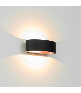 Artdelight LED Wandleuchte Sharp - Schwarz/Kupfer