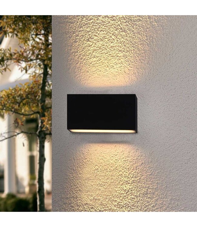 Artdelight Artdelight Moderne 2-flammige LED-Wandleuchte Box 2L - Schwarz