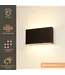Artdelight Artdelight Moderne 2-flammige LED-Wandleuchte Box 2L - Schwarz