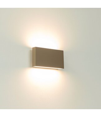 Artdelight LED-Wandleuchte Box 2L - Champagner