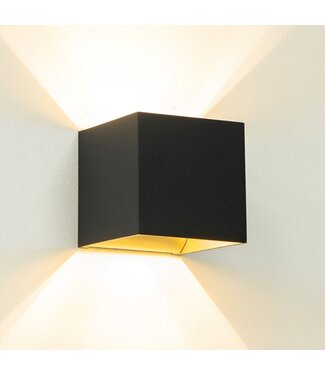 Artdelight G9-Wandleuchte Gymm - Schwarz/Gold
