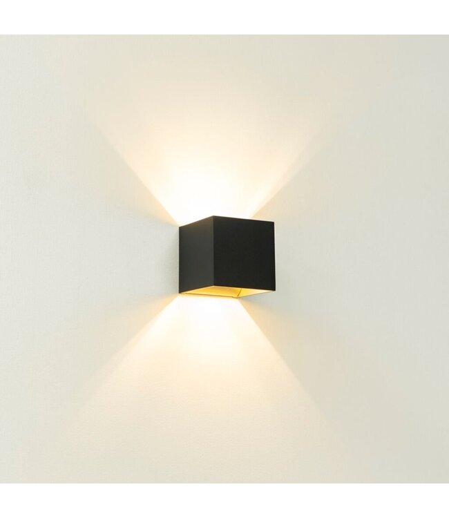Artdelight Artdelight Industrielle G9-Wandleuchte Gymm - Schwarz/Gold