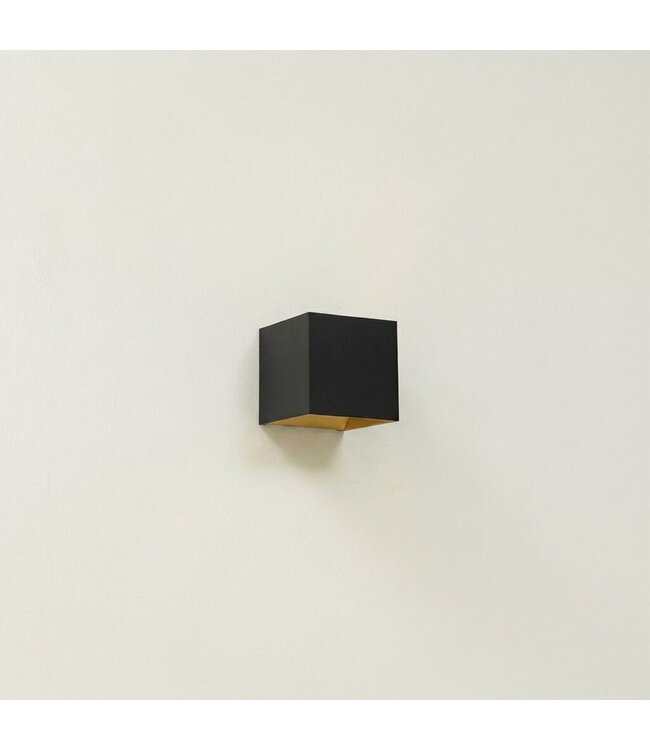 Artdelight Artdelight Industrielle G9-Wandleuchte Gymm - Schwarz/Gold