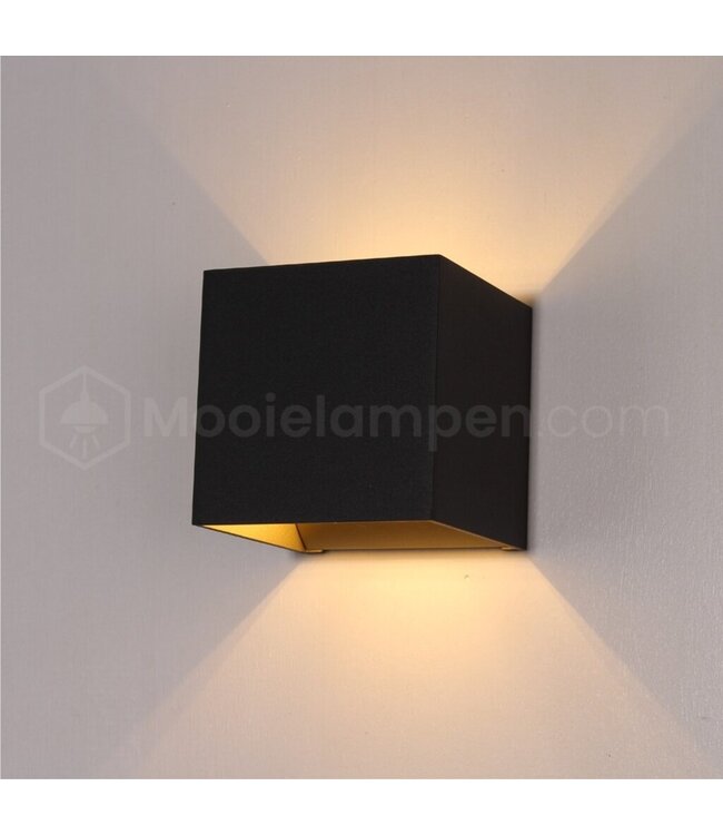 Artdelight Artdelight Industrielle G9-Wandleuchte Gymm - Schwarz/Gold