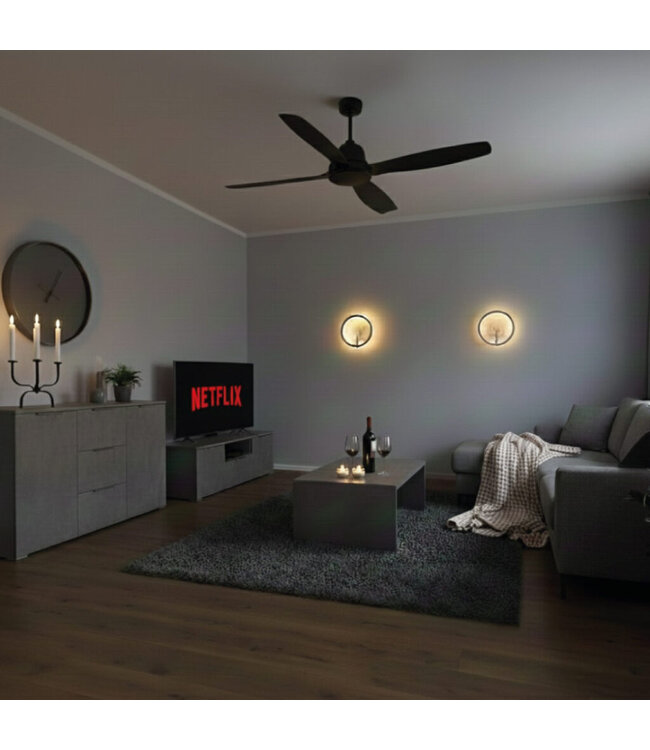 Artdelight Artdelight Moderne LED-Wandleuchte Oregon - Schwarz