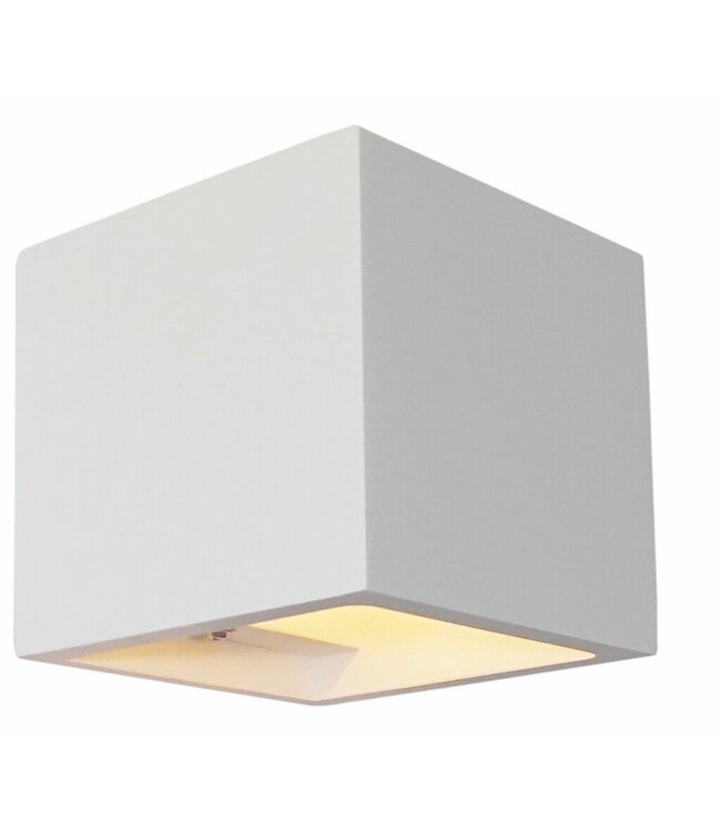 Artdelight Artdelight Überstreichbare G9-Wandleuchte Plaster Eckig - Weiß