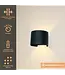 Artdelight Artdelight Industrielle G9-Wandleuchte Gyro - Schwarz