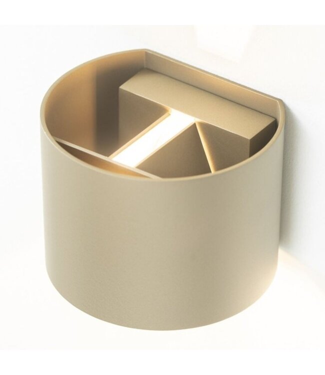 Artdelight Artdelight Industrielle G9-Wandleuchte Gyro - Champagner