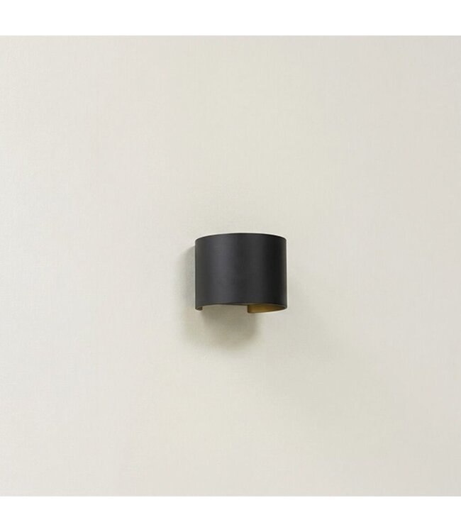 Artdelight Artdelight Industrielle G9-Wandleuchte Gyro - Schwarz/Gold