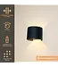 Artdelight Artdelight Industrielle G9-Wandleuchte Gyro - Schwarz/Gold