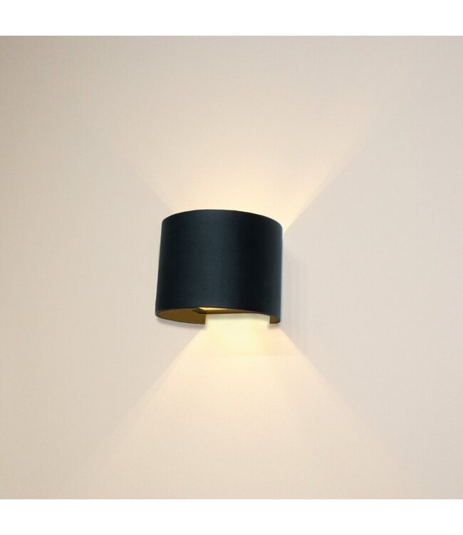 Artdelight Artdelight Industrielle G9-Wandleuchte Gyro - Schwarz/Gold