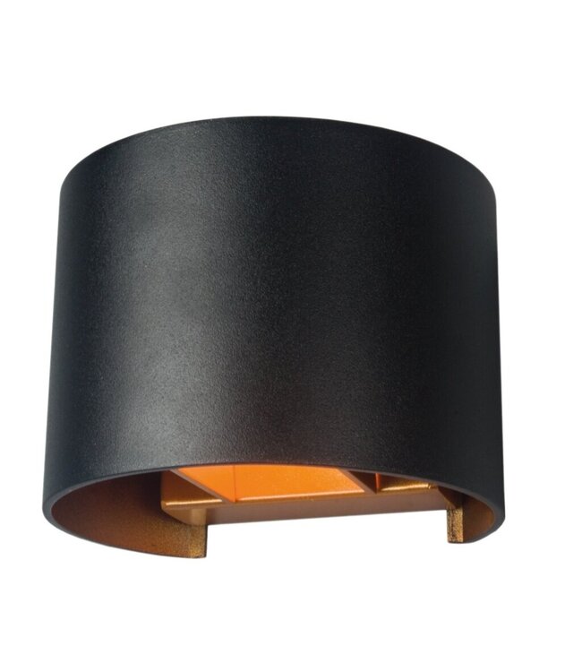 Artdelight Artdelight Industrielle G9-Wandleuchte Gyro - Schwarz/Gold