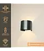 Artdelight Artdelight Industrielle G9-Wandleuchte Gyro - Gunmetal