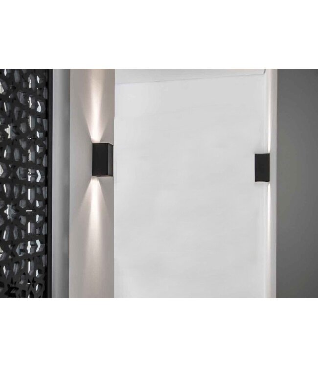 Artdelight Artdelight Industrielle GU10-Wandleuchte Dante 2 - Schwarz