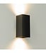Artdelight Artdelight Industrielle GU10-Wandleuchte Dante 2 - Schwarz