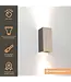 Artdelight Artdelight Industrielle GU10-Wandleuchte Dante 2 - Champagner