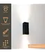 Artdelight Artdelight Industrielle GU10-Wandleuchte Dante 2 - Schwarz/Gold