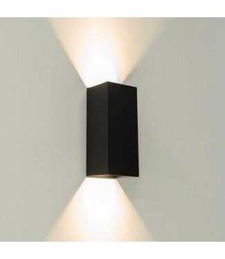 Artdelight GU10-Wandleuchte Dante 2 XL - Schwarz