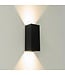 Artdelight Artdelight Industrielle GU10-Wandleuchte Dante 2 XL - Schwarz
