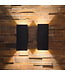 Artdelight Artdelight Industrielle GU10-Wandleuchte Dante 2 XL - Schwarz