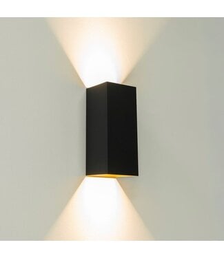 Artdelight GU10-Wandleuchte Dante 2 XL - Schwarz/Gold