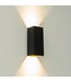 Artdelight Industrielle GU10-Wandleuchte Dante 2 XL - Schwarz/Gold