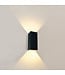 Artdelight Artdelight Industrielle GU10-Wandleuchte Dante 2 XL - Schwarz/Gold